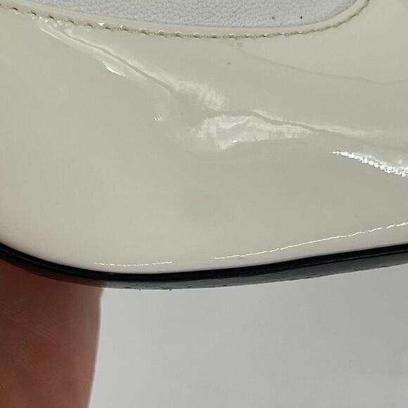 Louis Vuitton White Patent Leather Madeleine Ankle Sock Boot Logo size IT 37.5 - Picture 7 of 14